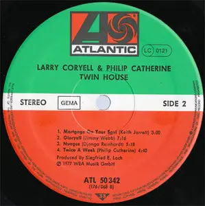 Larry Coryell & Philip Catherine - Twin-House (Atlantic ATL 50342) (GER 1977) (Vinyl 24-96 & 16-44.1)