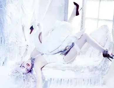 Snow Queen Vodka's 2013 Calendar Photoshoot by Ellen Von Unwerth