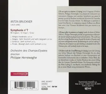 Philippe Herreweghe, Orchestre des Champs-Élysées - Anton Bruckner: Symphony No. 7 (2004)