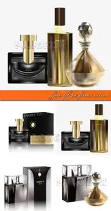 Jars of perfume vector