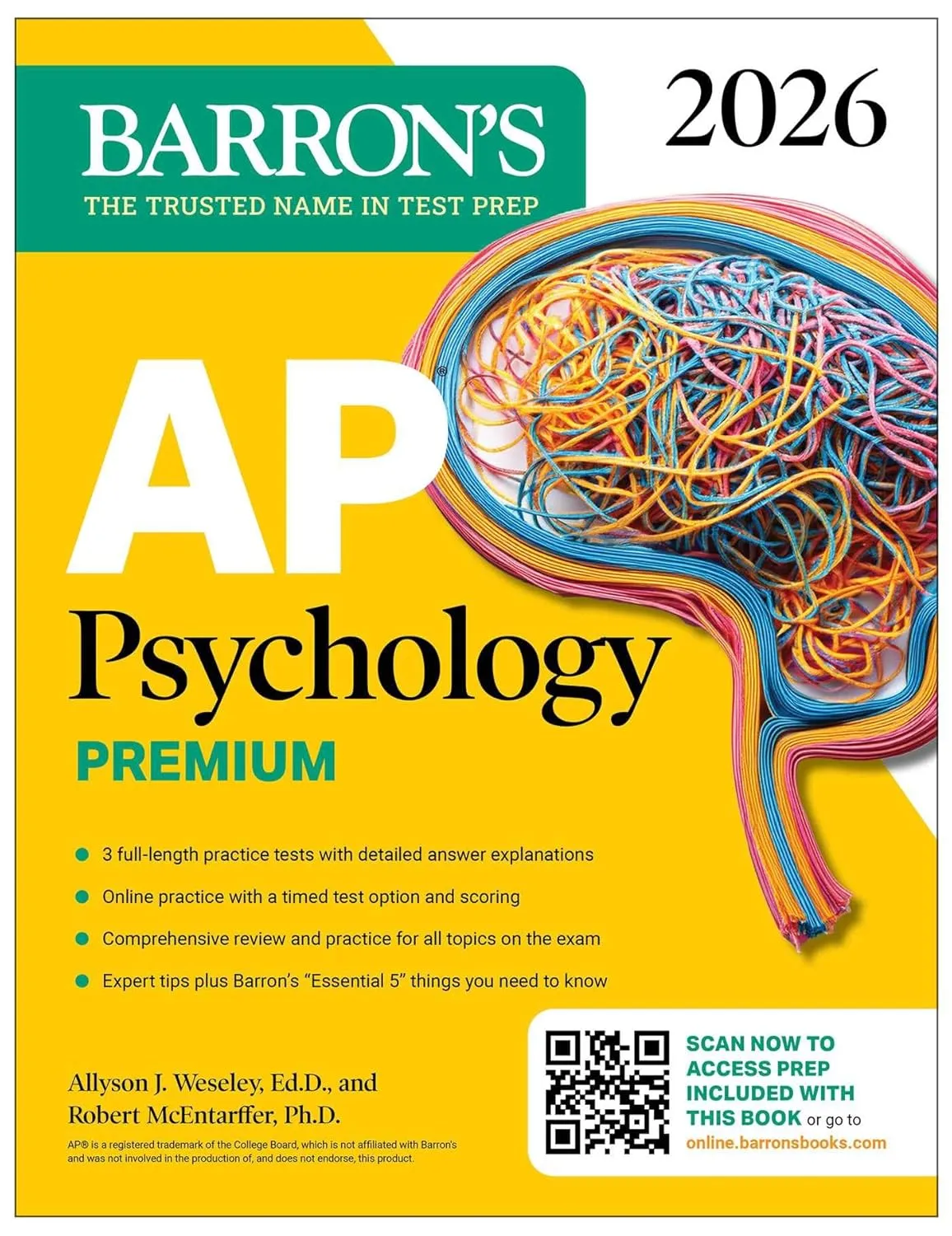 AP Psychology Premium, 2026: Prep Book with 3 Practice Tests