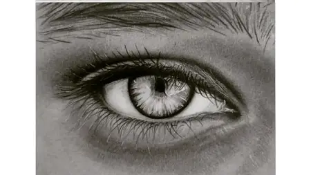 Realistic EYE drawing for beginners with Pencil
