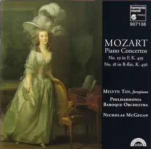Melvyn Tan, Philharmonia Baroque Orchestra, Nicholas McGegan - Mozart: Piano Concertos No. 18 & 19 (1995)