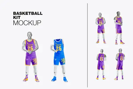 EE - Set Basketball Player Kit with Mannequin Mockup FRTG2CM