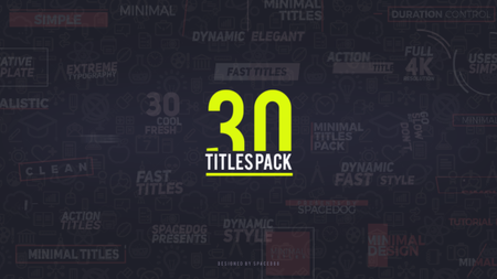 30 Titles Pack - Project for After Effects (VideoHive)