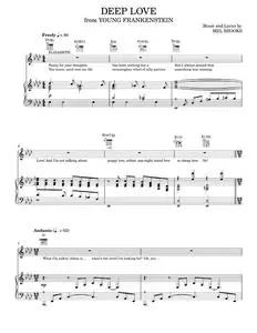 Deep Love - Mel Brooks, Young Frankenstein Musical (Piano-Vocal-Guitar)