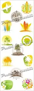 Summer Emblems Vector