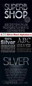 Vectors - Silver Metal Alphabets 5