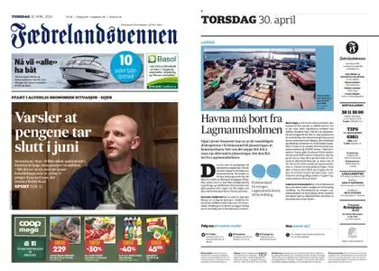 Fædrelandsvennen – 30. april 2020