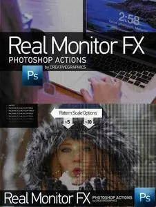 CreativeMarket - Real Monitor FX Photoshop Action