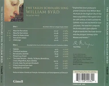 The Tallis Scholars - Sing William Byrd (2007, Gimmel Records # CDGIM 208)