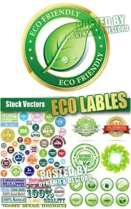 Eco lables - Stock Vectors