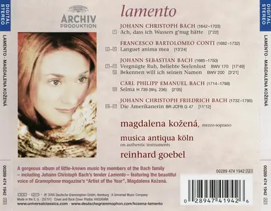 Magdalena Kožená, Reinhard Goebel, Musica Antiqua Köln - Lamento (2005)