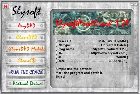 Slysoft Programs with SND Cr. 1.29 (UPDATE to 30/04/2006)