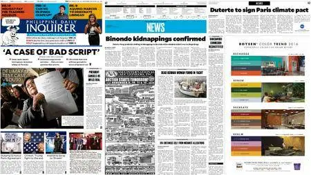 Philippine Daily Inquirer – November 08, 2016