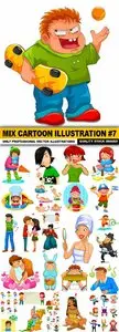 Mix Cartoon Illustration #7 - 50 Vector