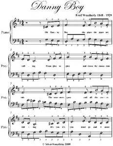 «Danny Boy Easy Piano Sheet Music» by Fred Weatherly