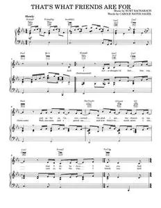 That's What Friends Are For - Burt Bacharach, Carole Bayer Sager (Piano-Vocal-Guitar)