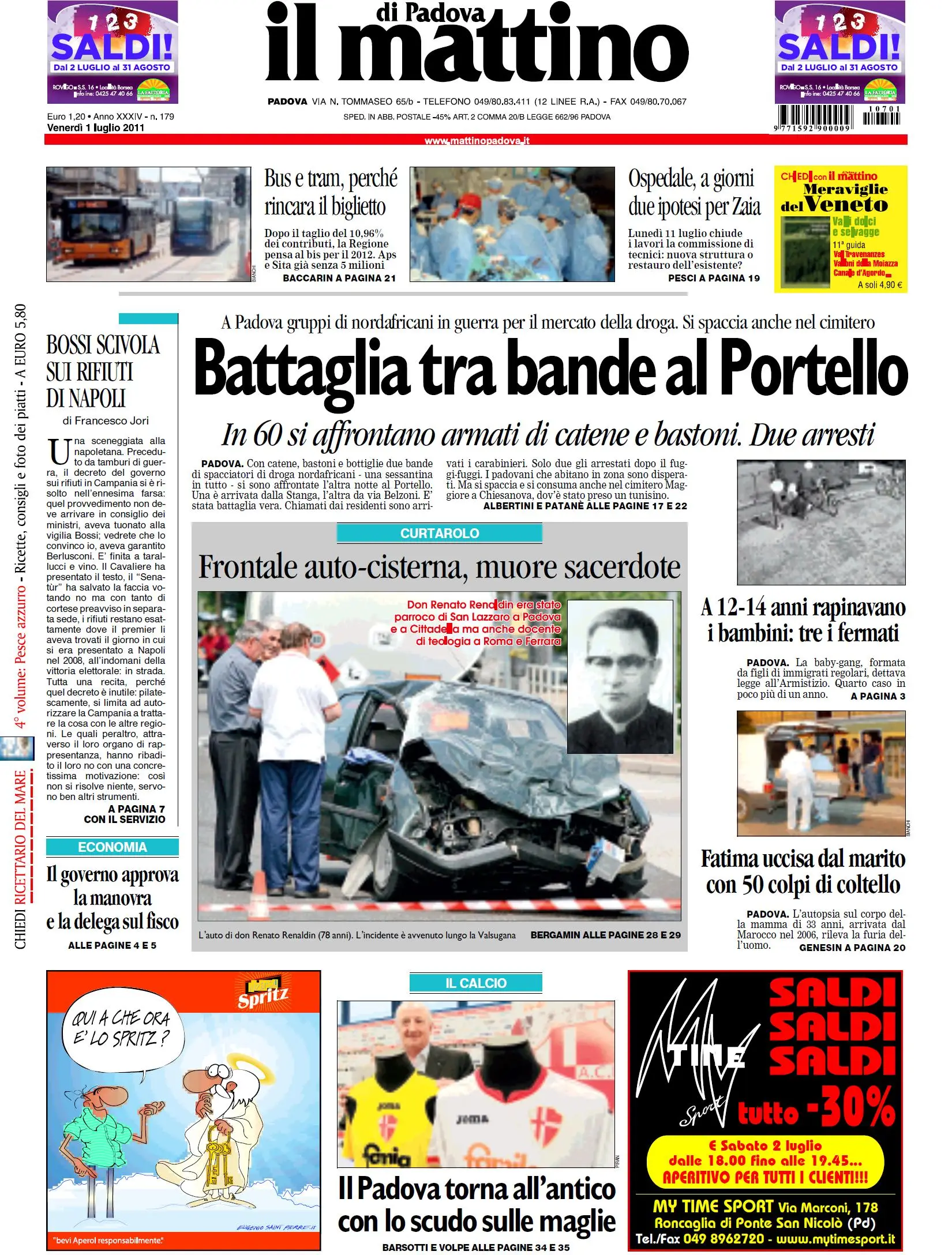 IL MATTINO DI PADOVA 28 29 30 GIUGNO 01 LUGLIO 2011