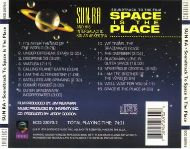 Sun Ra and His Intergalactic Solar Arkestra -  Space Is The Place: Soundtrack To The Film (1972/1993)