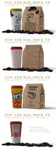 Cap And Paper Bag Mock Up