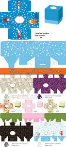 Plans for a gift box template vector