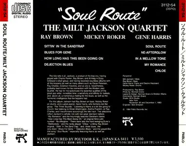 Milt Jackson – Soul Route (1983)(Pablo/Polydor Japan)
