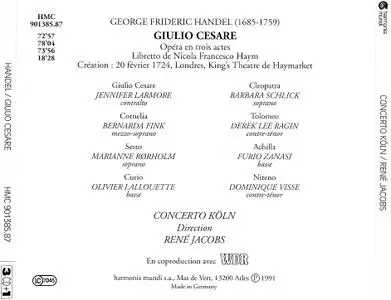 Rene Jacobs, Concerto Koln - Handel: Giulio Cesare (1991)