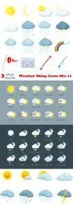 Vectors - Weather Shiny Icons Mix 11