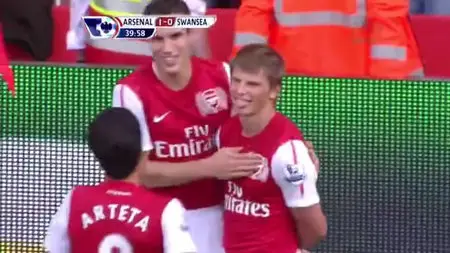 Arsenal - Swansea City 1-0. Goal Arshavin.