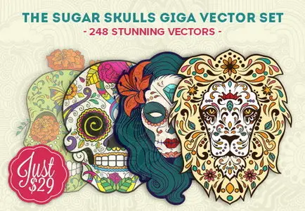 InkyDeals.The.Sugar.Skulls.Giga.Vector.Set.248.Stunning.Vectors