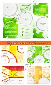 Tri-fold business brochure vector 61