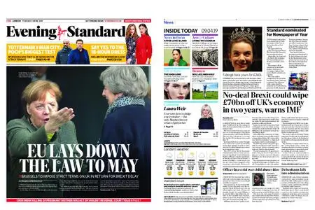 London Evening Standard – April 09, 2019