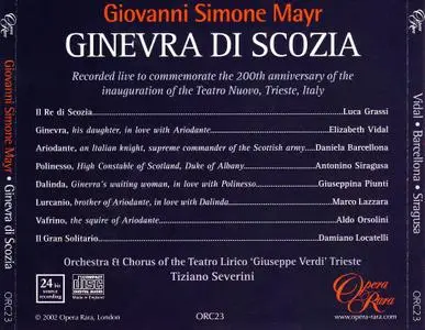 Tiziano Severini, Orchestra of the Teatro Lirico ‘Giuseppe Verdi’ Trieste - Mayr: Ginevra di Scozia (2002)