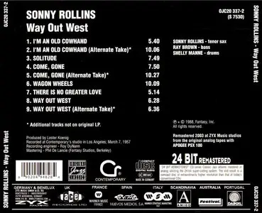 Sonny Rollins – Way Out West (1957)(Contemporary – 24-Bit Remastered)
