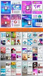 Brochure or flyer layout vector 4