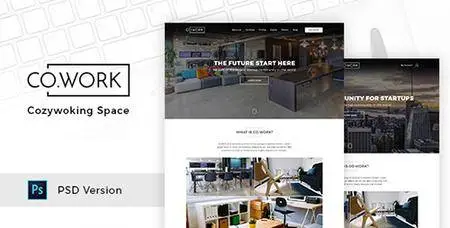 ThemeForest - CoWork v1.0 - Open Office & Creative Space PSD Template - 18401389