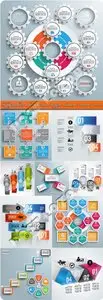 Infographics and diagram design elements vector set 190