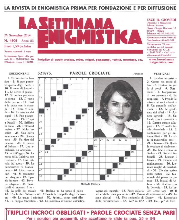 La Settimana Enigmistica 4305 del 25/09/14