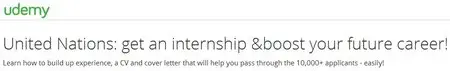 United Nations: get an internship &boost your future career!