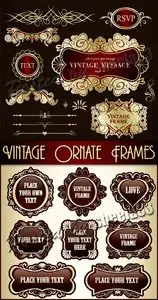 Vintage Ornate Frames Vector 2