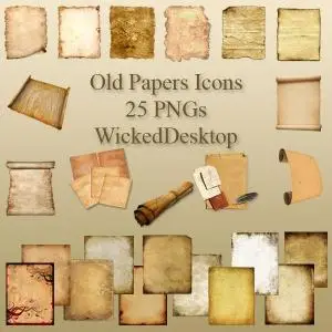 Old Books and Papers Icons 