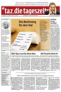 Tageszeitung TAZ vom 16 August 2012