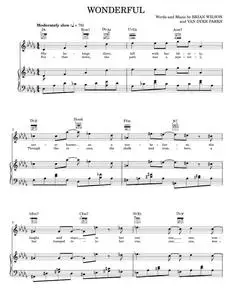 Wonderful - Brian Wilson, The Beach Boys (Piano-Vocal-Guitar)
