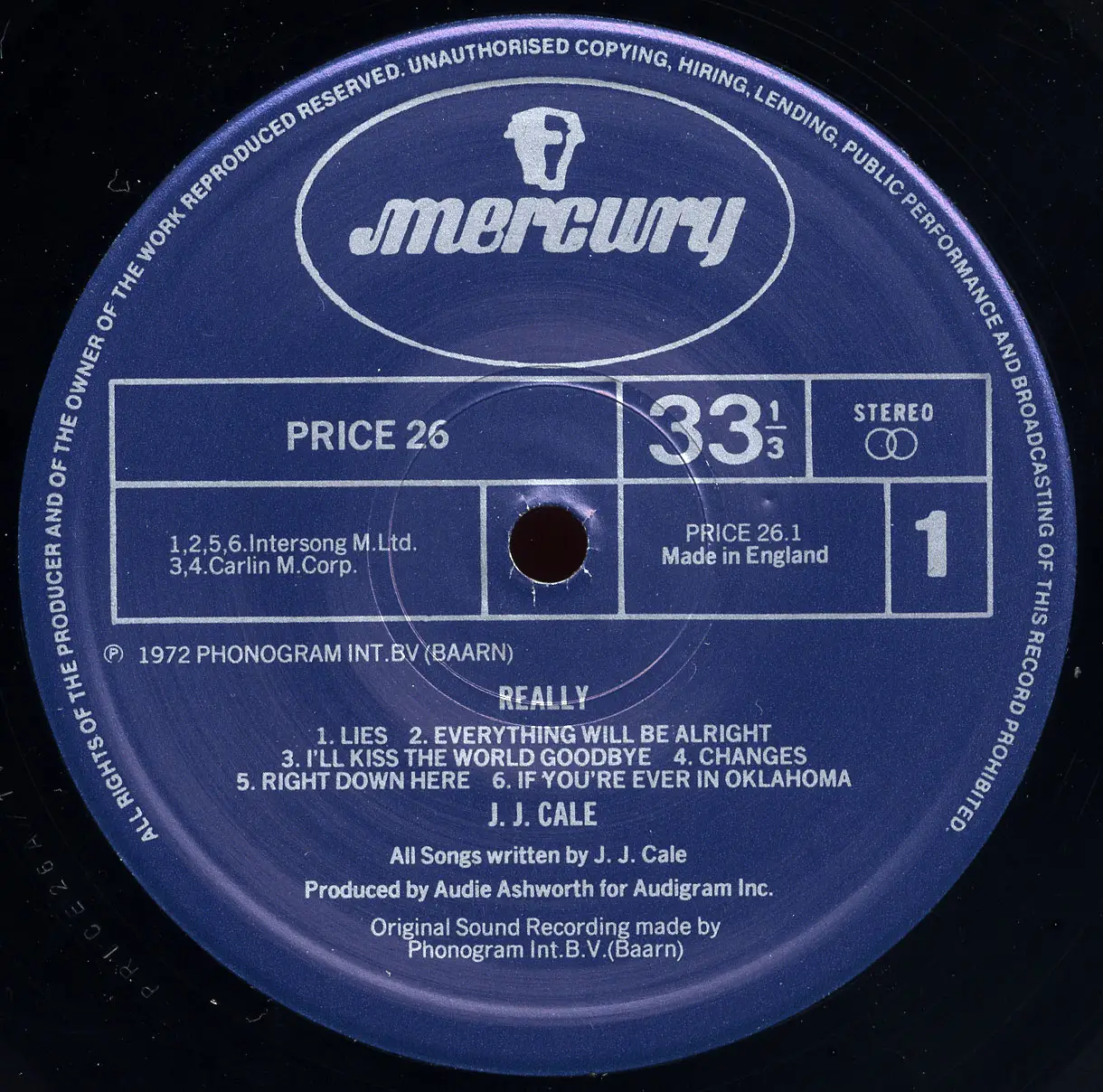 J.J. Cale - Really (1972) 24-bit/96kHz Vinyl Rip