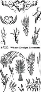 Vectors - Wheat Design Elements