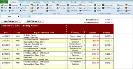 Checkbook For Excel 7.0.2