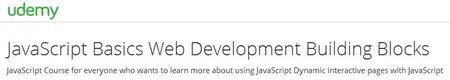 JavaScript Basics Web Development Building Blocks