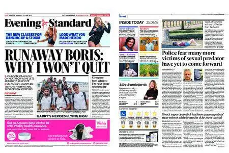 London Evening Standard – June 25, 2018