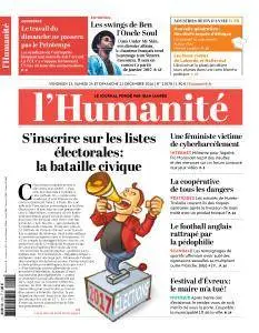 L'Humanité du Vendredi 23 Décembre 2016